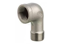 Gomito a 90 gradi in acciaio inox filettato