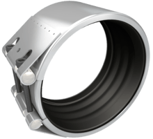 Giunto Straub Flex in acciaio inox con guarnizione nera