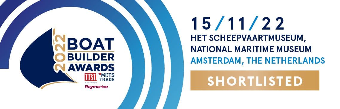 Banner Boat Builder Awards 2022, finalista, 15/11/22 ad Amsterdam