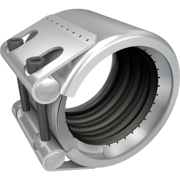 Giunto Straub Metal Grip in acciaio inox con guarnizione in gomma