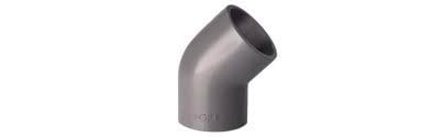 Gomito a 45 gradi in PVC grigio